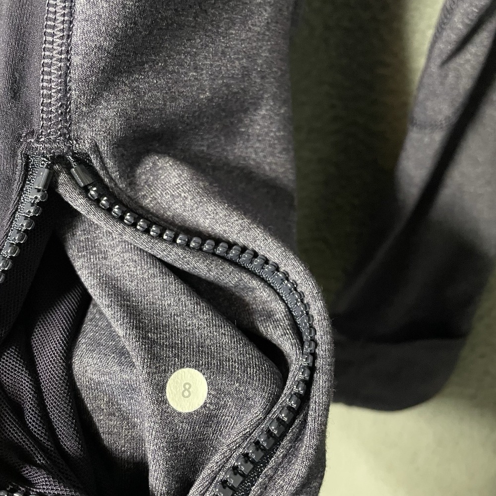 Lululemon Define Zip Up Jacket Heathered Black Swan Purple Size 8 - Picture 3 of 8